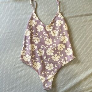 Hawai’i Made Purple Flower Swimsuit One Piece